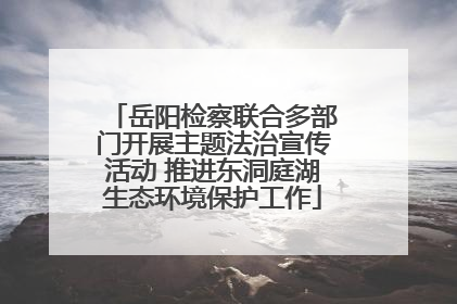 岳阳检察联合多部门开展主题法治宣传活动 推进东洞庭湖生态环境保护工作