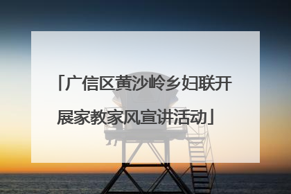 广信区黄沙岭乡妇联开展家教家风宣讲活动