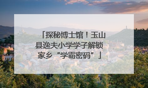 探秘博士馆！玉山县逸夫小学学子解锁家乡“学霸密码”