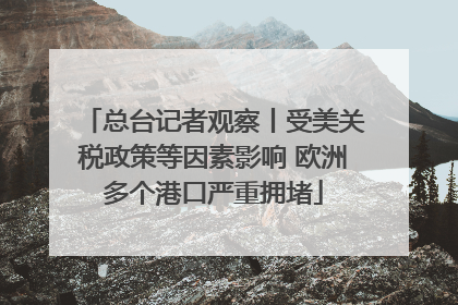 总台记者观察丨受美关税政策等因素影响 欧洲多个港口严重拥堵
