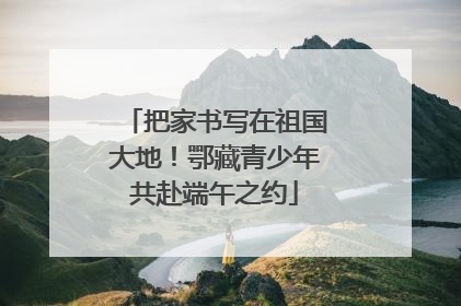 把家书写在祖国大地！鄂藏青少年共赴端午之约
