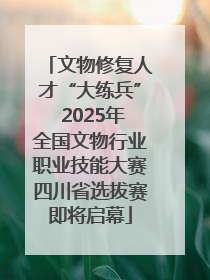 文物修复人才“大练兵” 2025年全国文物行业职业技能大赛四川省选拔赛即将启幕