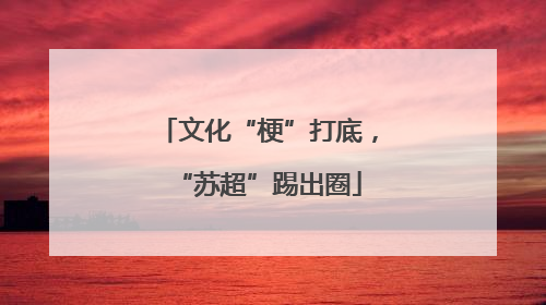 文化“梗”打底，“苏超”踢出圈
