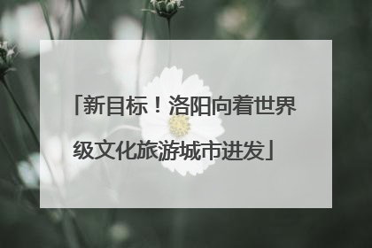 新目标！洛阳向着世界级文化旅游城市进发