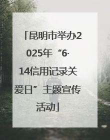 昆明市举办2025年“6·14信用记录关爱日”主题宣传活动