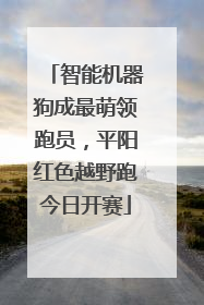 智能机器狗成最萌领跑员，平阳红色越野跑今日开赛