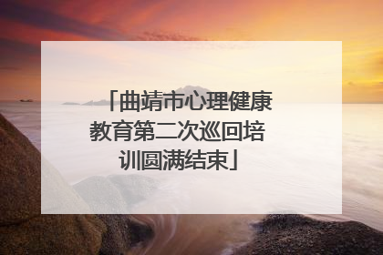 曲靖市心理健康教育第二次巡回培训圆满结束