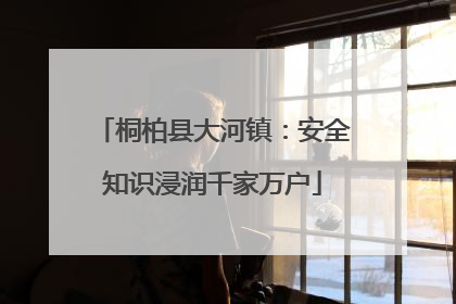 桐柏县大河镇：安全知识浸润千家万户