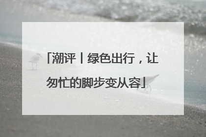 潮评丨绿色出行，让匆忙的脚步变从容