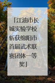 江油市长城实验学校斩获绵阳市首届武术联赛团体一等奖
