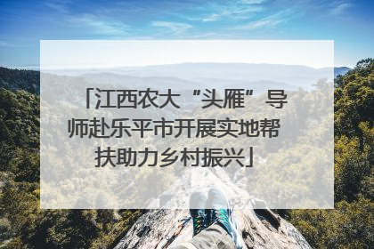 江西农大“头雁”导师赴乐平市开展实地帮扶助力乡村振兴
