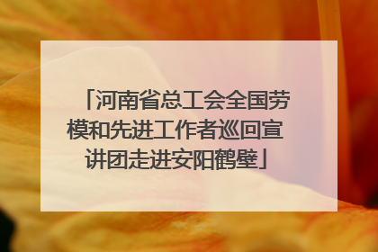 河南省总工会全国劳模和先进工作者巡回宣讲团走进安阳鹤壁