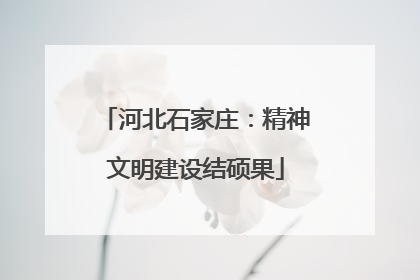 河北石家庄：精神文明建设结硕果