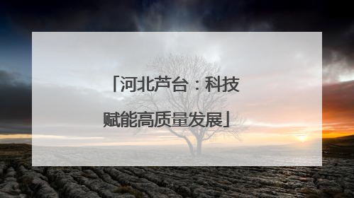 河北芦台：科技赋能高质量发展