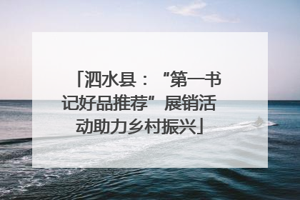 泗水县：“第一书记好品推荐”展销活动助力乡村振兴
