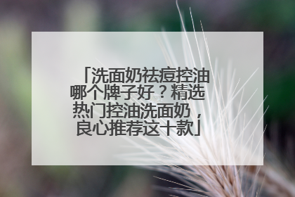 洗面奶祛痘控油哪个牌子好？精选热门控油洗面奶，良心推荐这十款