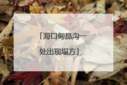 海口甸昆沟一处出现塌方