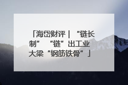海岱财评｜“链长制” “链”出工业大梁“钢筋铁骨”