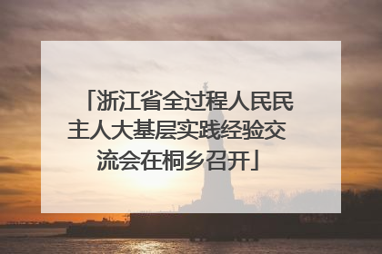 浙江省全过程人民民主人大基层实践经验交流会在桐乡召开