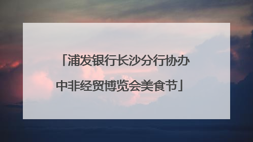 浦发银行长沙分行协办中非经贸博览会美食节
