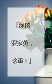 深挖｜罗家英，珍重！
