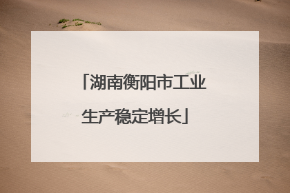 湖南衡阳市工业生产稳定增长