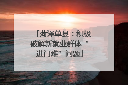 菏泽单县：积极破解新就业群体“进门难”问题