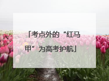 考点外的“红马甲”为高考护航