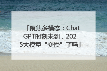 聚焦多模态：ChatGPT时刻未到，2025大模型“变慢”了吗