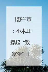 舒兰市：小木耳撑起“致富伞”