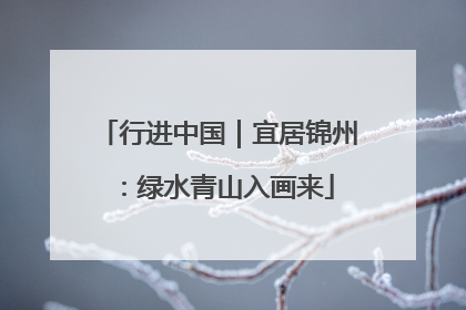 行进中国｜宜居锦州：绿水青山入画来