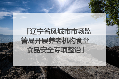 辽宁省凤城市市场监管局开展养老机构食堂食品安全专项整治