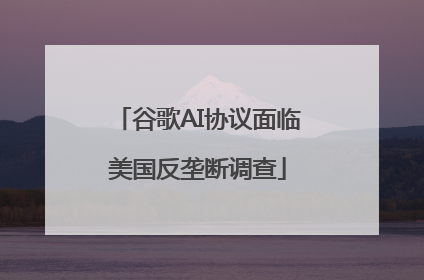 谷歌AI协议面临美国反垄断调查