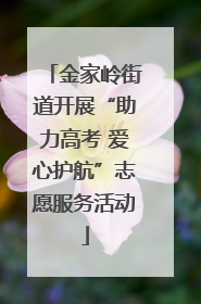 金家岭街道开展“助力高考 爱心护航”志愿服务活动