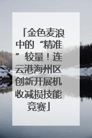 金色麦浪中的“精准”较量！连云港海州区创新开展机收减损技能竞赛
