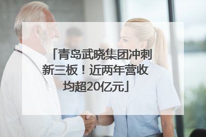 青岛武晓集团冲刺新三板！近两年营收均超20亿元