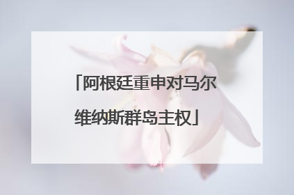 阿根廷重申对马尔维纳斯群岛主权