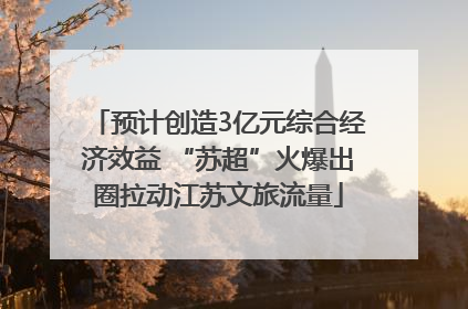 预计创造3亿元综合经济效益 “苏超”火爆出圈拉动江苏文旅流量