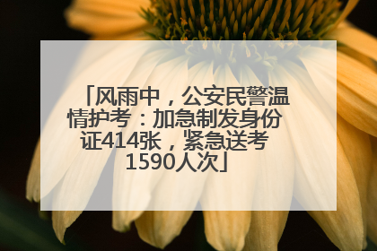 风雨中，公安民警温情护考：加急制发身份证414张，紧急送考1590人次