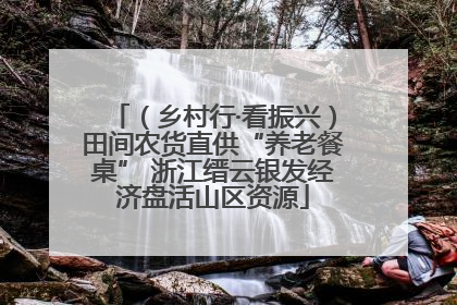 （乡村行·看振兴）田间农货直供“养老餐桌” 浙江缙云银发经济盘活山区资源