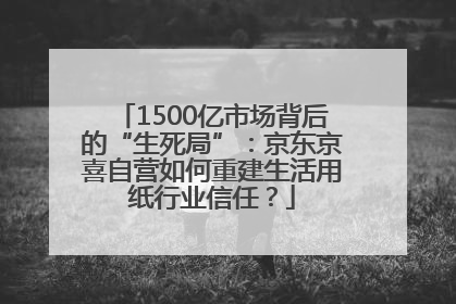 1500亿市场背后的“生死局”：京东京喜自营如何重建生活用纸行业信任？