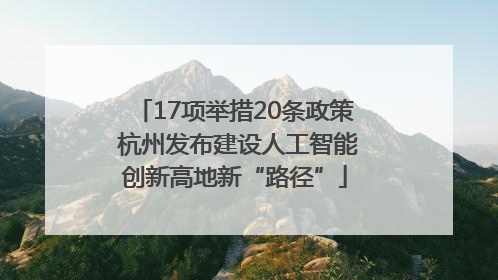 17项举措20条政策 杭州发布建设人工智能创新高地新“路径”