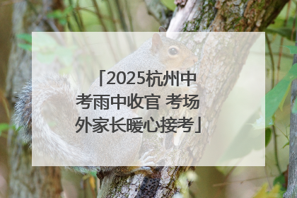 2025杭州中考雨中收官 考场外家长暖心接考
