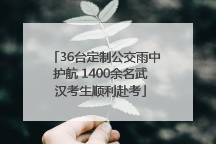 36台定制公交雨中护航 1400余名武汉考生顺利赴考