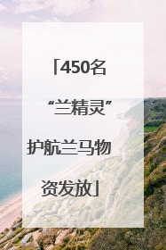 450名“兰精灵”护航兰马物资发放