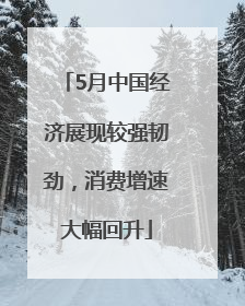5月中国经济展现较强韧劲，消费增速大幅回升
