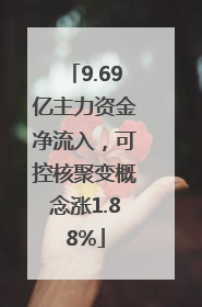 9.69亿主力资金净流入，可控核聚变概念涨1.88%