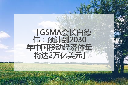 GSMA会长白德伟：预计到2030年中国移动经济体量将达2万亿美元